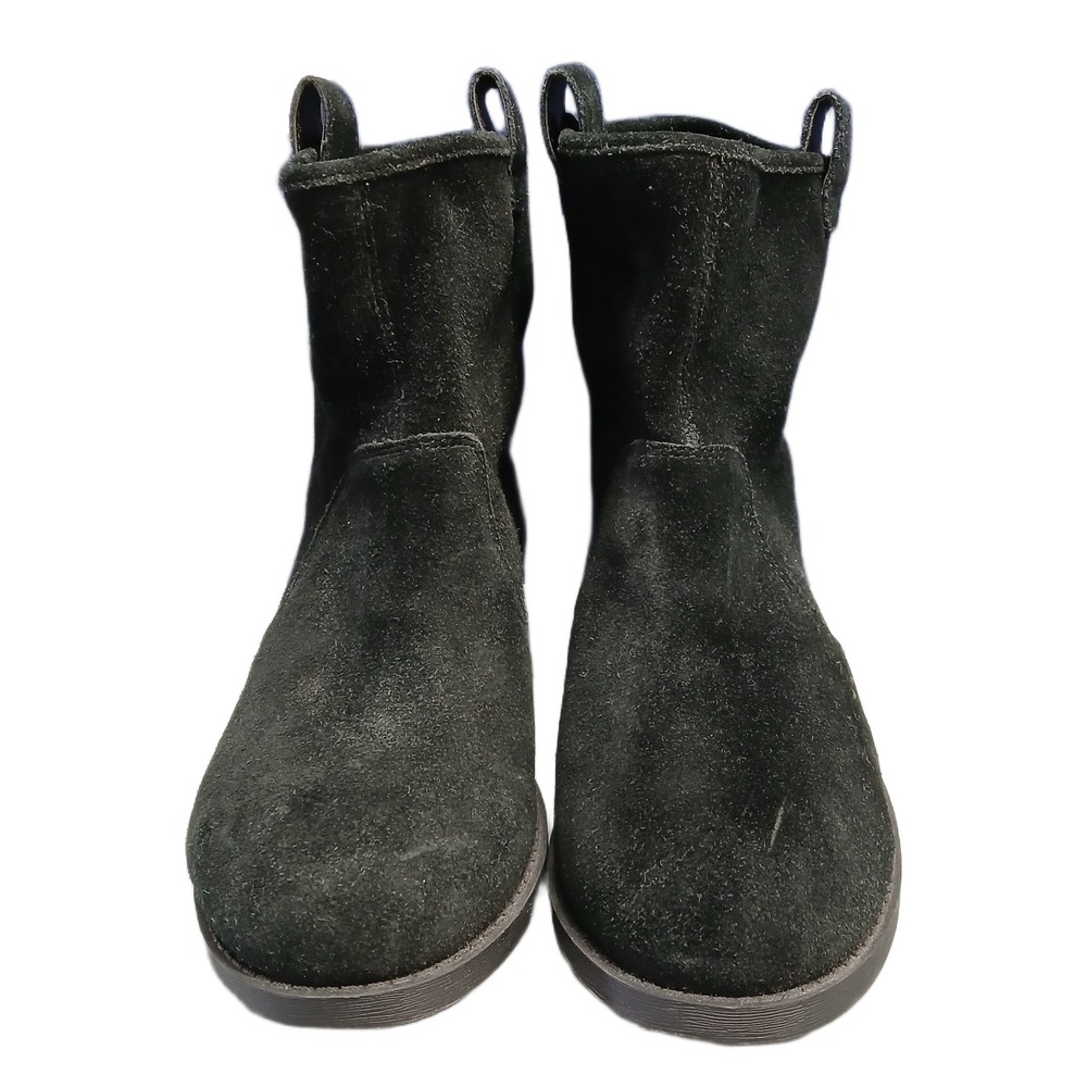 Sole Society Natasha Ankle‎ Boots Womens 8 Black Cow Suede Waterproof Round Toe